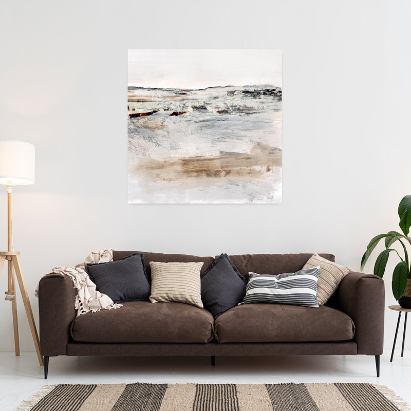 August No3 Abstract Contemporary Fish Coastal Wall Art Print 1 Piece Wrapped Canvas Wall Art, 91.44cm H x 91.44cm W