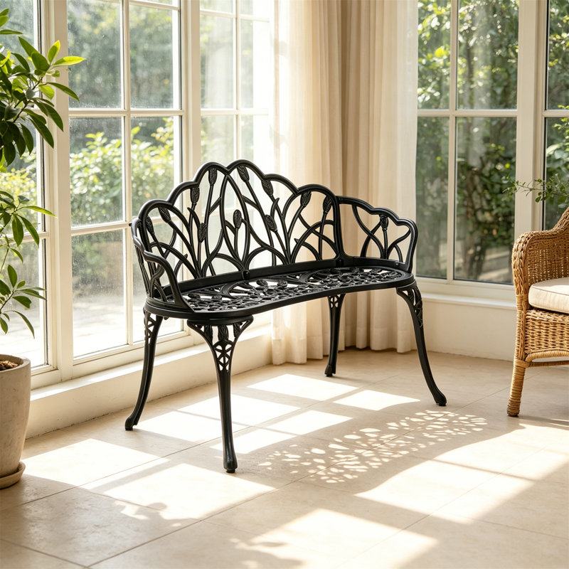 Banc en fonte d'aluminium, Noir
