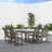 Renaissance Outdoor Rectangular Hand-Scraped Wood Patio Dining Table