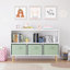 Bookcase with Collapsible Fabric Drawers, Toy Storage Cabinet-129864783