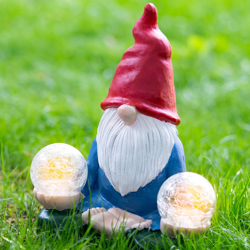 Statue solaire d'extérieur 10 "Gnome