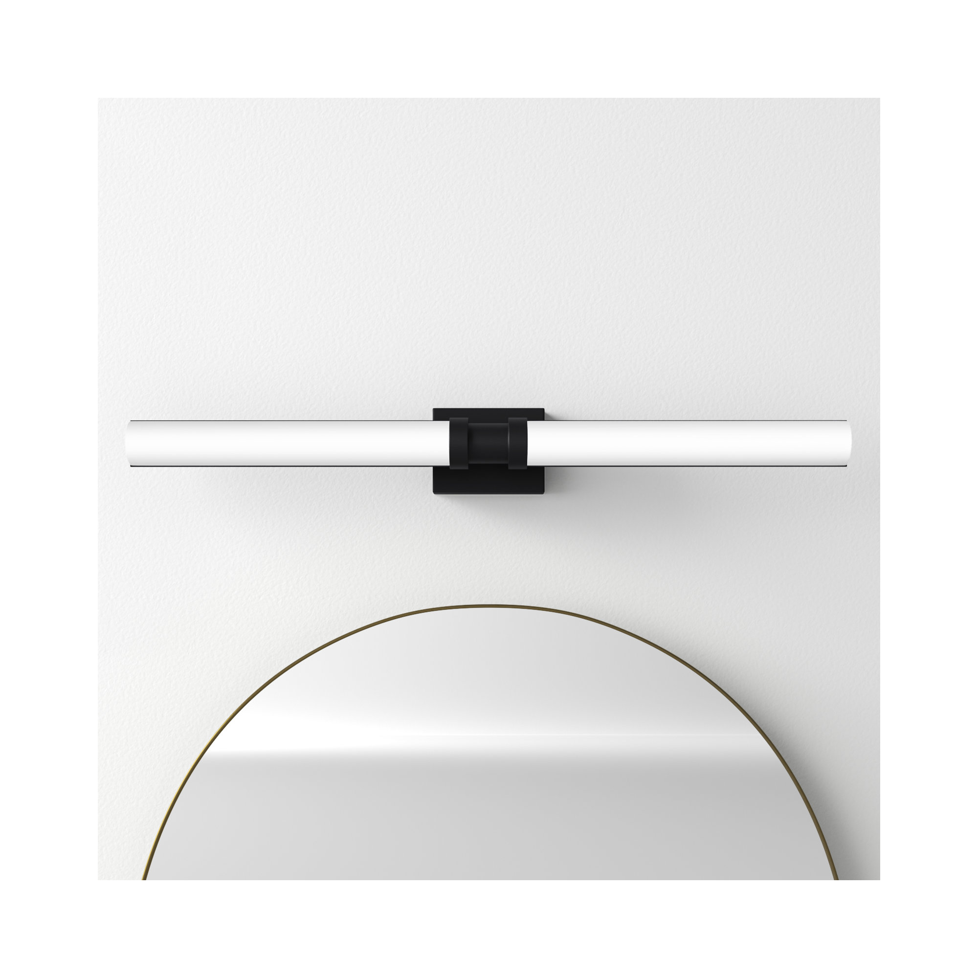 Kelan Single Frosted Dimmable LED Vanity Light, Midnight Black, 20W, 37.75"H x 4.75"W x 4.5"D