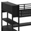 Lit mezzanine en métal avec garde-robe et bureau en L, avec cubes de rangement et tablettes-1856731379