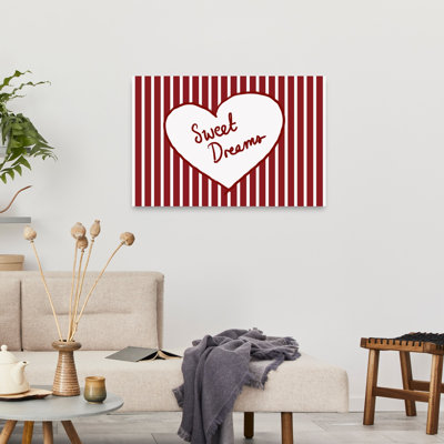 «Sweet Dreams Heart», impression d'art mural romantique serein et serein