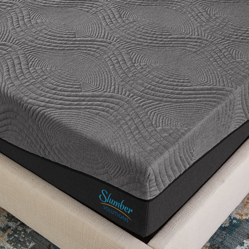Matelas en mousse viscoélastique imprégnée de charbon Slumber Solutions, Très grand, 12"