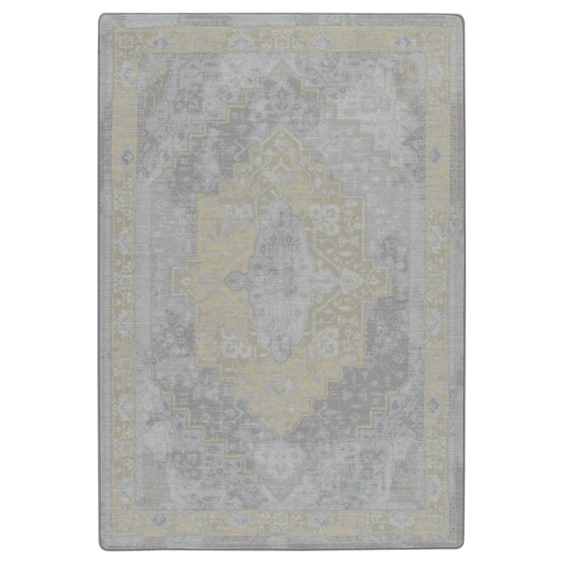 Tapis oriental argenté à la chandelle Goutier Saxon, Rectangle 7 pi 8 po x 10 pi 9 po