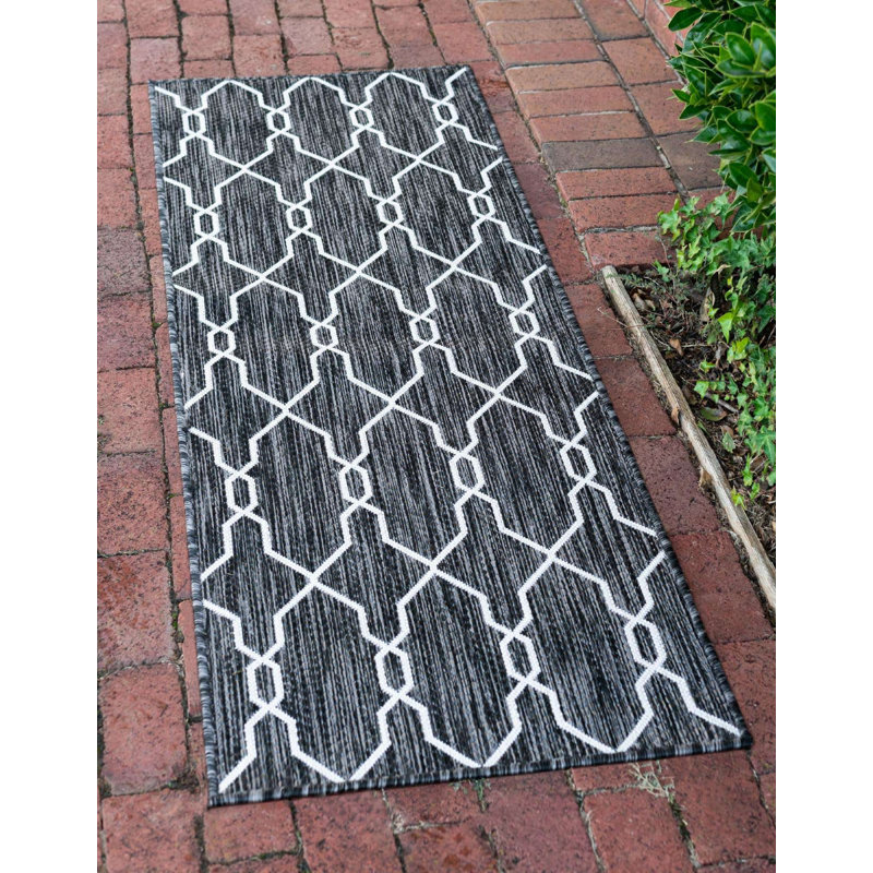 Outdoor Preen Area Rug Ash Color, Runner 2' x 6'