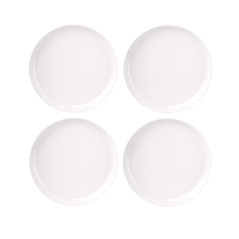 Assiette plate en mélamine Marbella, Blanc