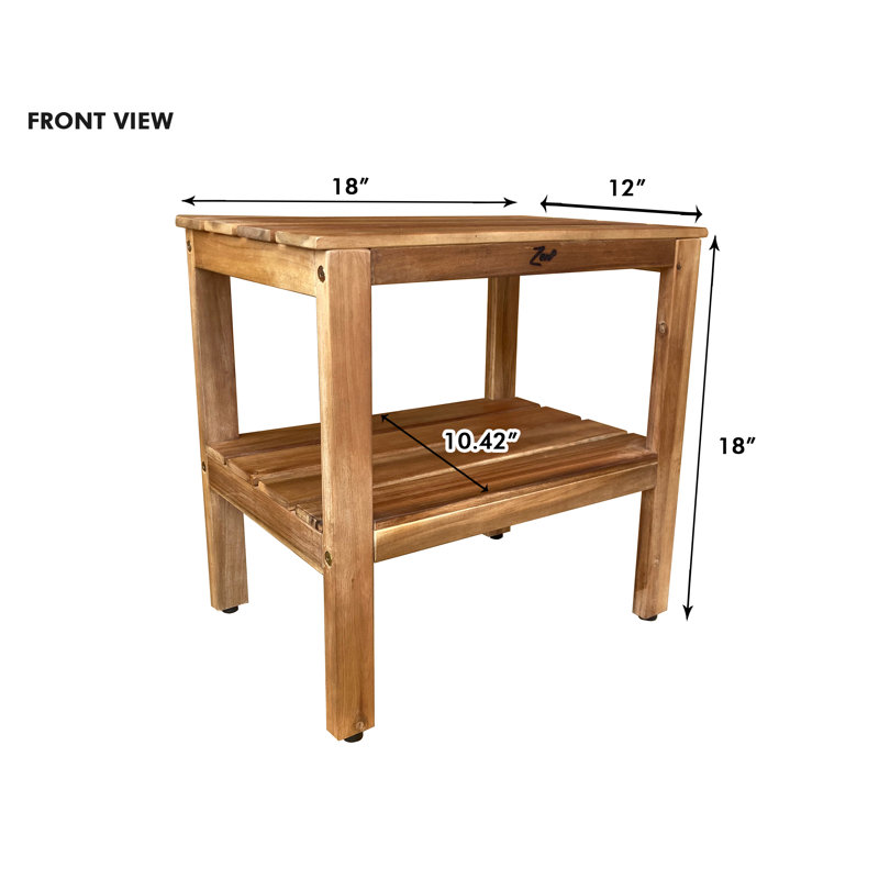 Zen 18" W Wood Shower Bench
