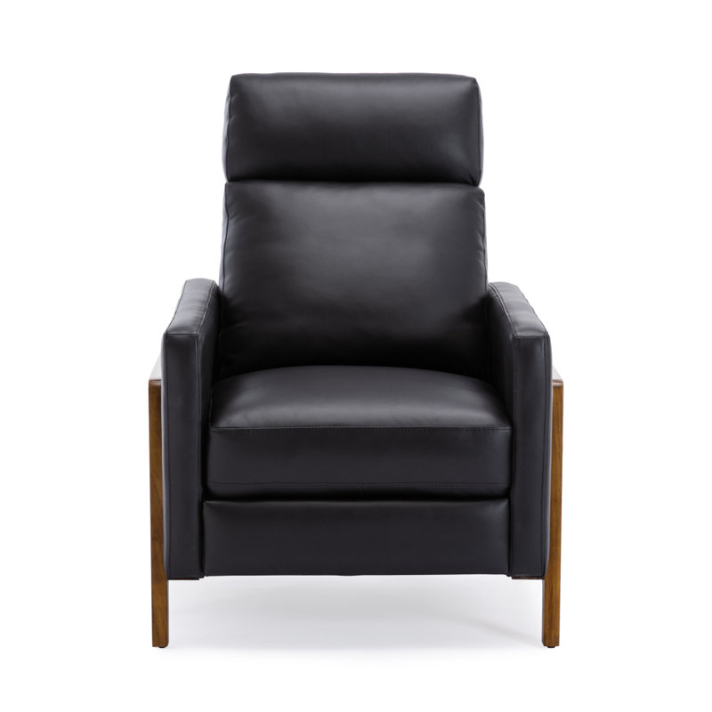 Fauteuil inclinable en cuir Richland - noir