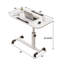 Table de chevet mobile pour dessus de lit avec bureau inclinable à hauteur réglable au-dessus de la table avec roulettes-1231375875
