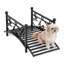 101.5 cm Garden Metal Bridge Outdoor Arched Bridge Dual Patterned Side Rails