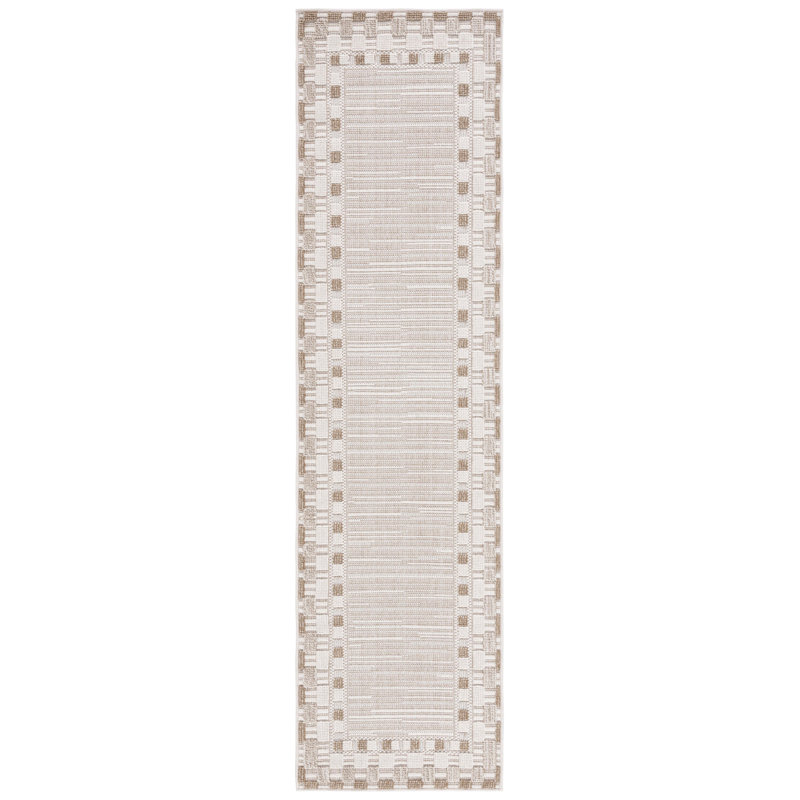 Tapis d'intérieur / extérieur à motif géométrique Liidia Performance, Tapis de couloir 2 pi 2 po x 8 pi