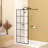 Framed Glass Shower Screen With 1/4" 6Mm Silk-Printing Tempered Glass, Aluminum And Support Bar, Shower Door