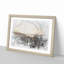 High over the Chicago Skyline in Abstract - Picture Frame Graphic Art Print-55763234-55763229