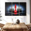«Chess Red King», 3 pièces sur toile-98562773