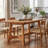 63-Inch Solid Wood Dining Table, Farmhouse Rectangular Kitchen Dinner Table For 4-6 People