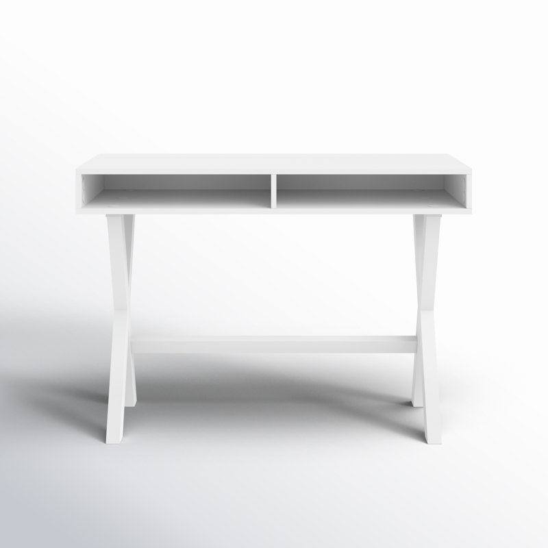 Moncrief Home Office Writing Computer Desk with Open Storage - Table Desk, White