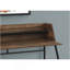 Bureau d'ordinateur, bureau personnel, ordinateur portable, tablettes de rangement, L 48 po, travail, stratifié brun, métal noir, contemporain, moderne-347097447