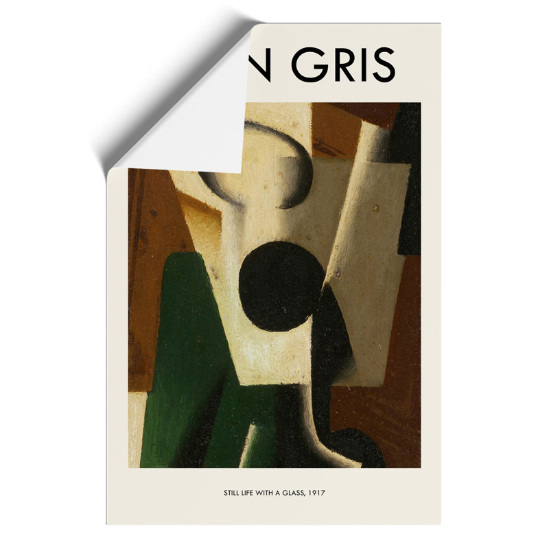 Still Life with a Glass Print by Juan Gris - Wall Art, 42cm H x 30cm W x 0.1cm D