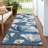 Machine Washable Indoor/Outdoor Chantille ACN2405 Botanical Rug-1620983327