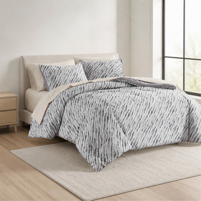 7-Piece Queen Comforter Set with Sheet Set,Grey