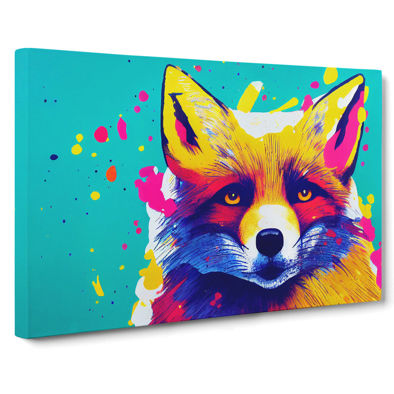 Fox Splashed Vol.5 Abstract - Wrapped Canvas, 50cm H x 76cm W x 3cm D