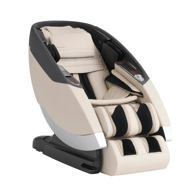 Fauteuil de massage chauffant inclinable électrique Super Novo 2.0 de Humain Touch, Crème