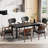 70.87" Modern Farmhouse Solid Wood  Large Rectangle Kitchen Dining Table For 6-8-1255097453