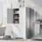 Tall And Wide Storage Cabinet With Doors For Bathroom/Office, Three Drawers, White(Old SKU:WF299285AAK)