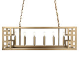 Art Deco 5 - Light Kitchen Island Linear Pendant