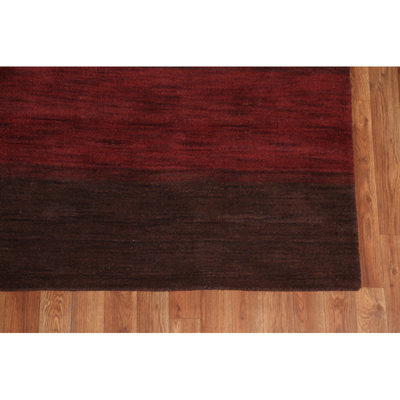 Tapis oriental rayé Gabbeh 6 x 10