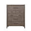 Commode Iknoor, aucun assemblage requis, finition grège fumée