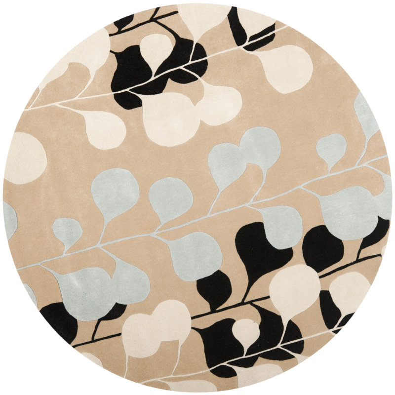 Andersen Hand Tufted Wool Floral Rug, Round 7'
