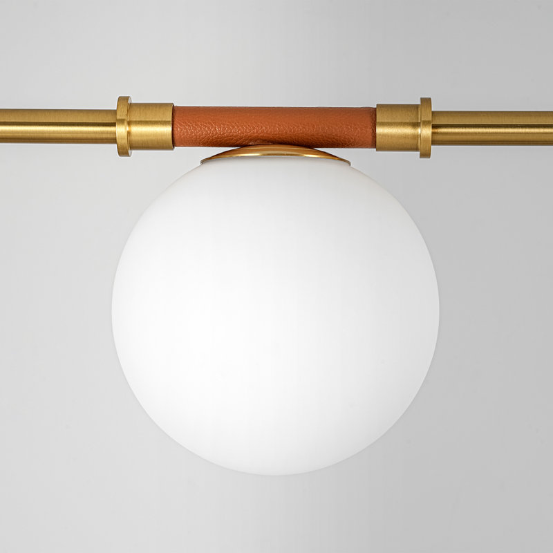 Luminaire suspendu linéaire 45 po pour cuisine moderne à 5 lumières