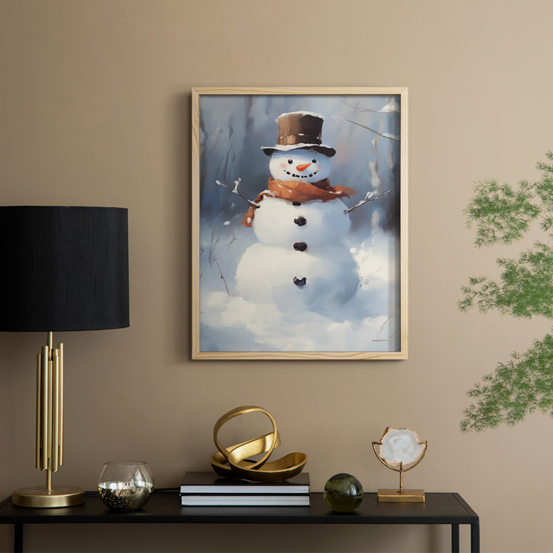 Art des Fêtes de Noël - série 2 - CEC XXXI, reproduction encadrée - bois massif, H 11 po x l 9 po, Naturel