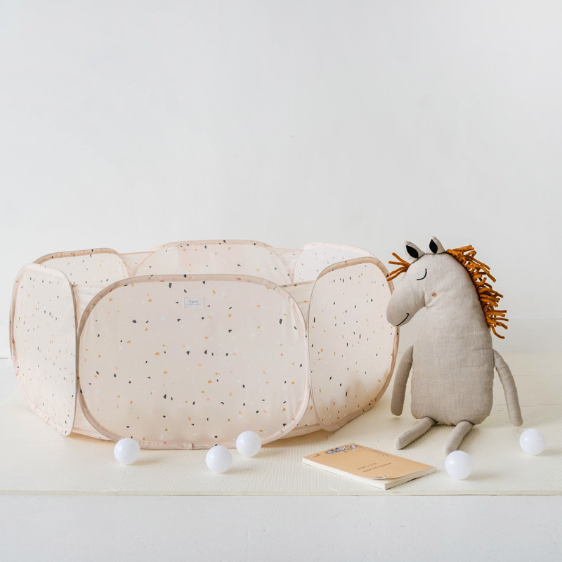 Balle pour enfants en tissu recyclé 3 pousses / terrazzo / beige