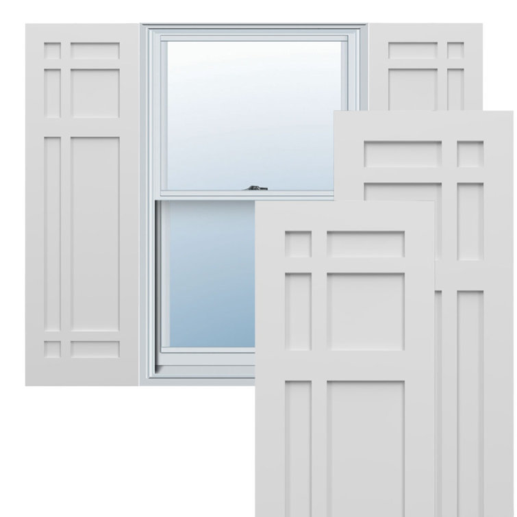 True Fit PVC San Juan Capistrano Mission Style Fixed Mount Shutters