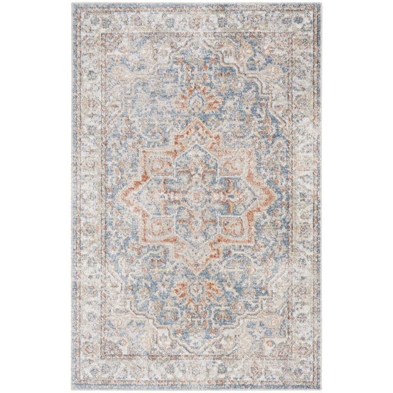 Lake Macquarie Washable Oriental Indoor Rug, Rectangle 4' x 6'