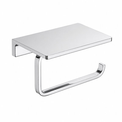 Mia - Solid Brass Toilet Paper Holder with Phone Shelf