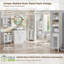 Armoire de salle de bain autoportante, armoire de rangement en coin avec casier caché en dessous-1835943770