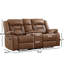 Causeuse inclinable manuelle à coussins multiples avec console Chelliah Fordwich-873992367