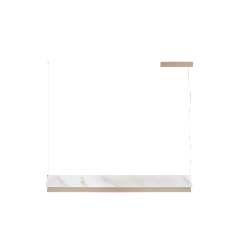 Fly Suspension Lamp, Gray, Satin Golden Nickel