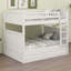 Wood Bunk Bed With Trundle, Guardrails-2100898198