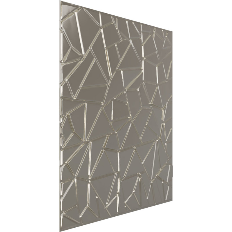 Panneau mural décoratif 3D Elwod EnduraWall 19 po x l 19 5/8 po x chrome brillant (couvre 2,67 pieds carrés)