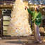 White Christmas Tree with LED Lights, 7.5Ft/9Ft Artificial Xmas Tree with Multi-Colour RGB Lights, for Home, Party-1640547867