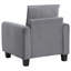 Fauteuil d'appoint rembourré en tissu gris