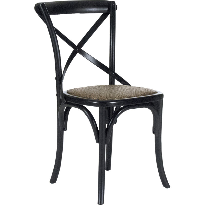 Chaise d'appoint 19,5 po Parisienne, Noir