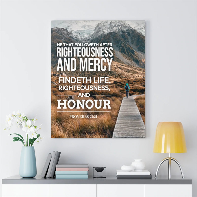 Righteousness And Honour - Wrapped Canvas Print, 41cm H x 30cm W