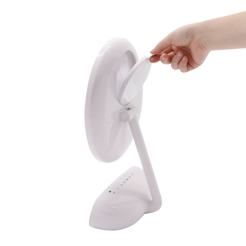 Miroir de maquillage rond Melody de 9 pouces avec haut-parleurs et capteur tactile, Blanc